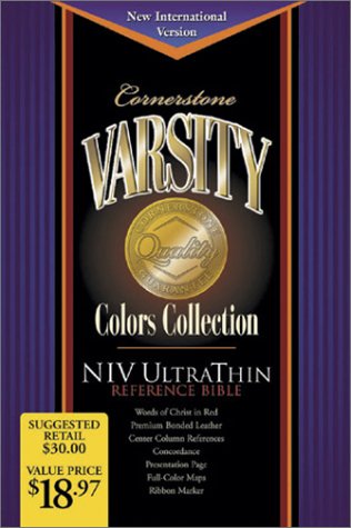 Cornerstone Varsity Holy Bible: New International Version Reference Ultrathin Blue Bonded Leather - 869