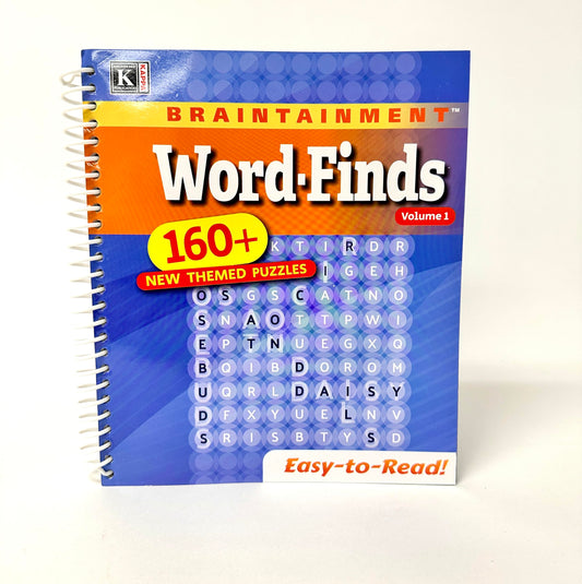 Braintainment Word-Finds Word Search Spiral Puzzle Book
