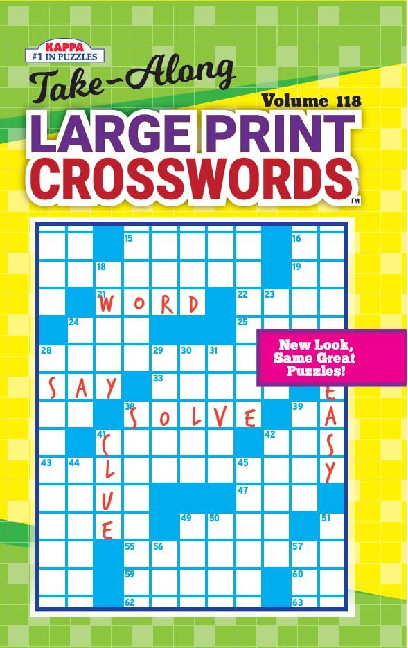 Take Along Large Print Crosswords-Puzzle Book - 5921