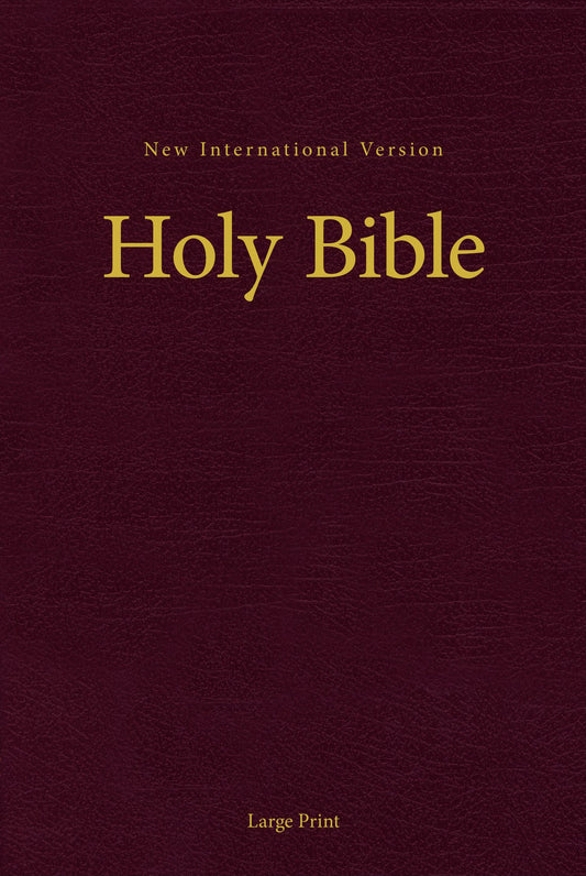 NIV, Holy Bible, Large Print, Burgundy - 1679