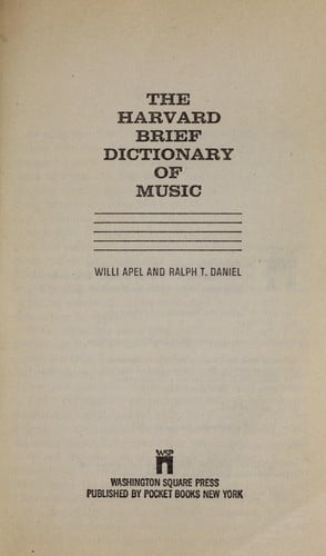 Harvard Brief Dictionary of Music