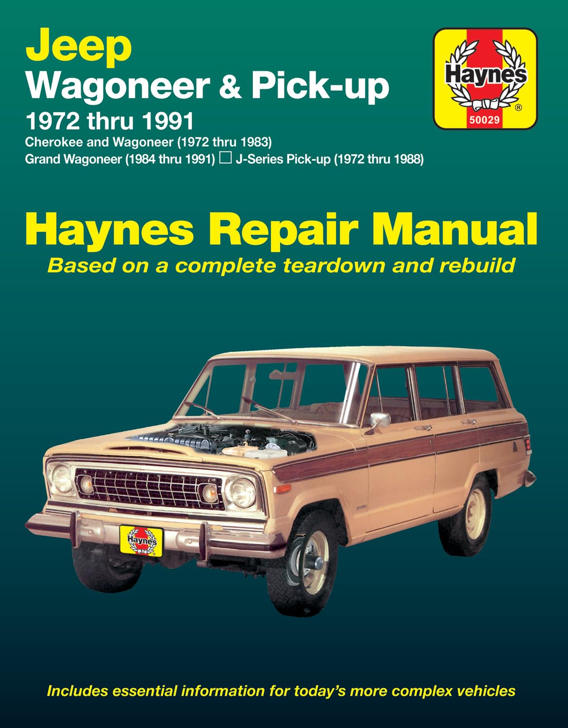 Jeep Wagoneer (72-83), Grand Wagoneer (84-91), Cherokee (72-83) & J-Series Pick-ups (72-88) Haynes Repair Manual (Does not include 1984 and later Comanche Pick-up models.)