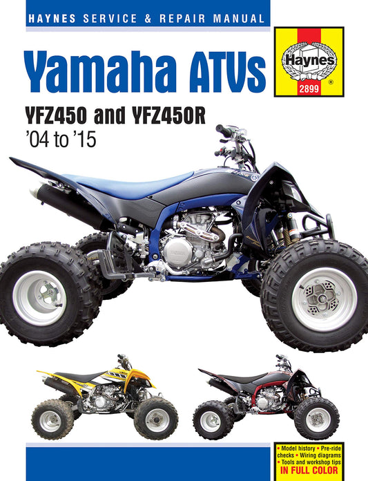 Yamaha YFZ450/YFZ450R ATVs, '04-'10 (Haynes Service & Repair Manual) - 9158