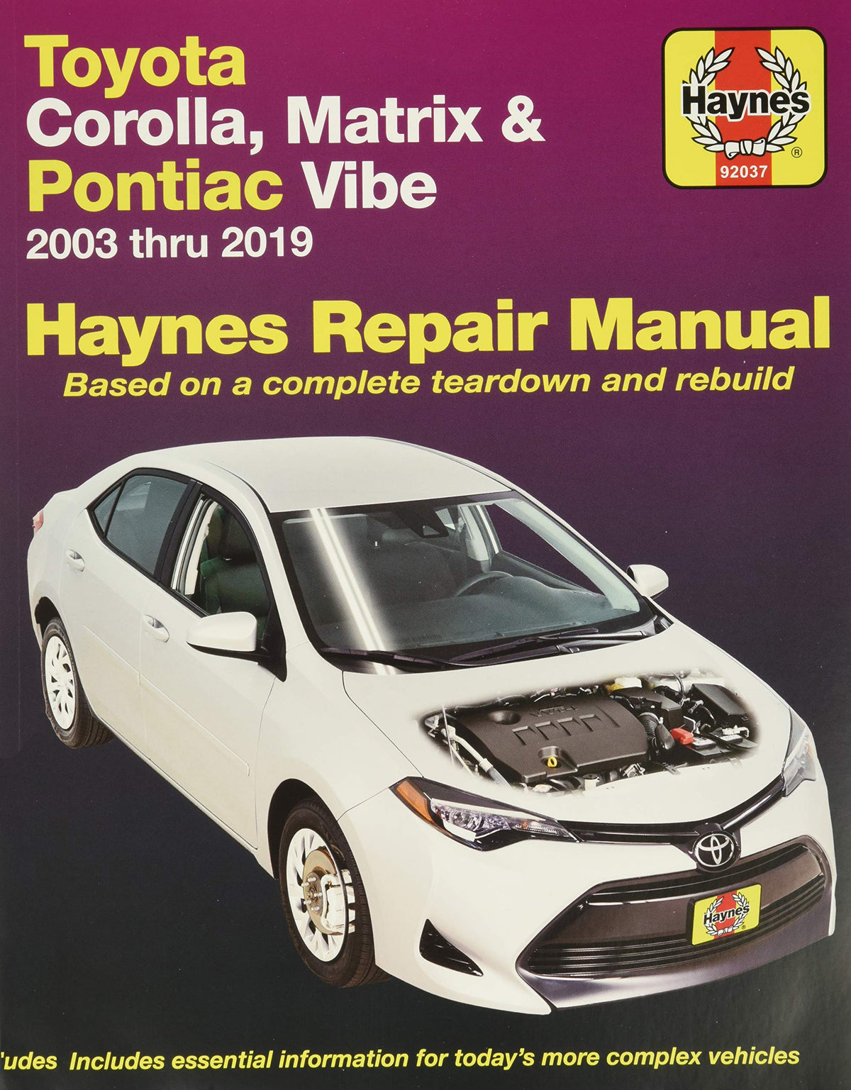HAYNES Toyota Corolla 2003-2011 Repair Manual Repair Manual