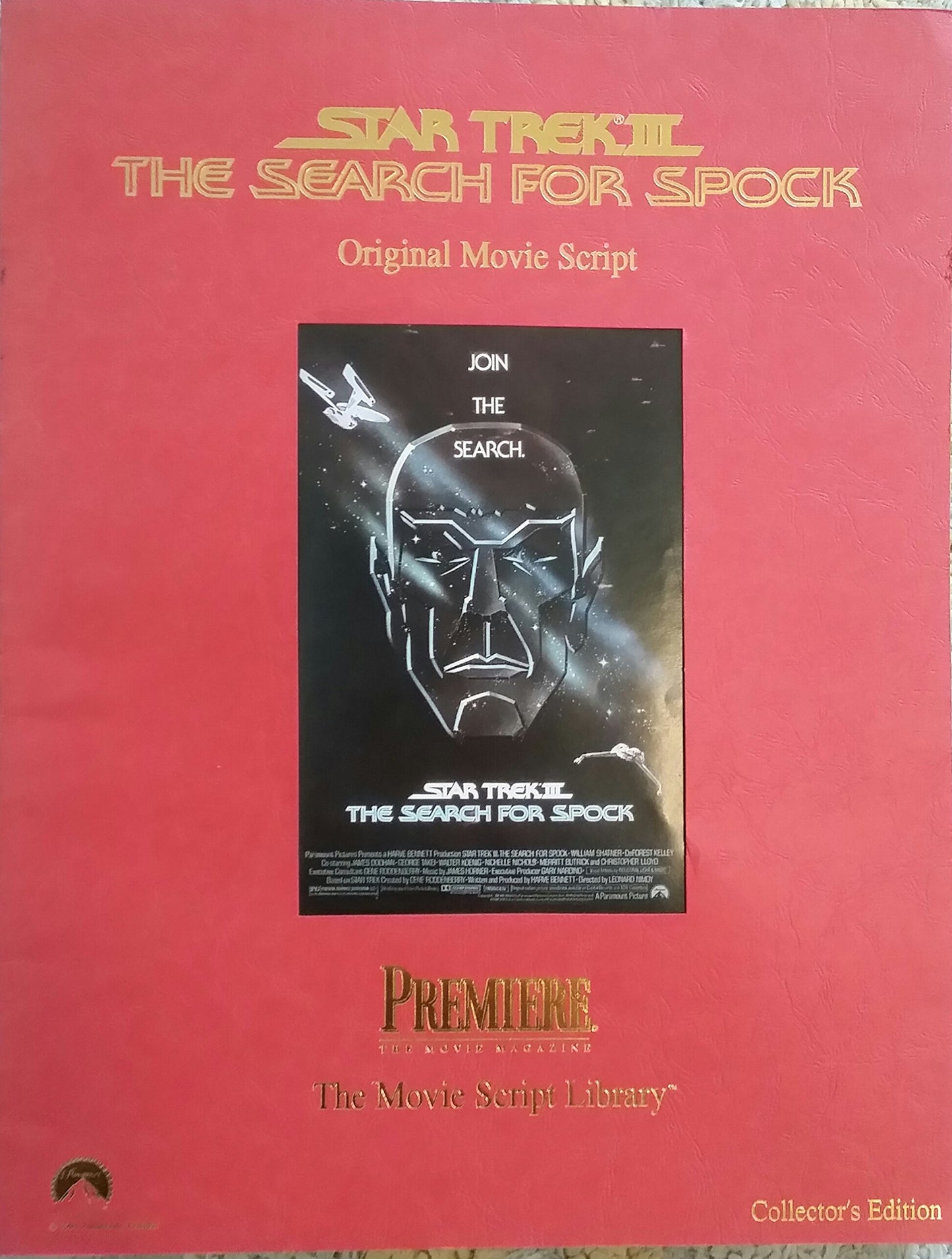 Star Trek III The Search for Spock Original Movie Script Collector's Edition