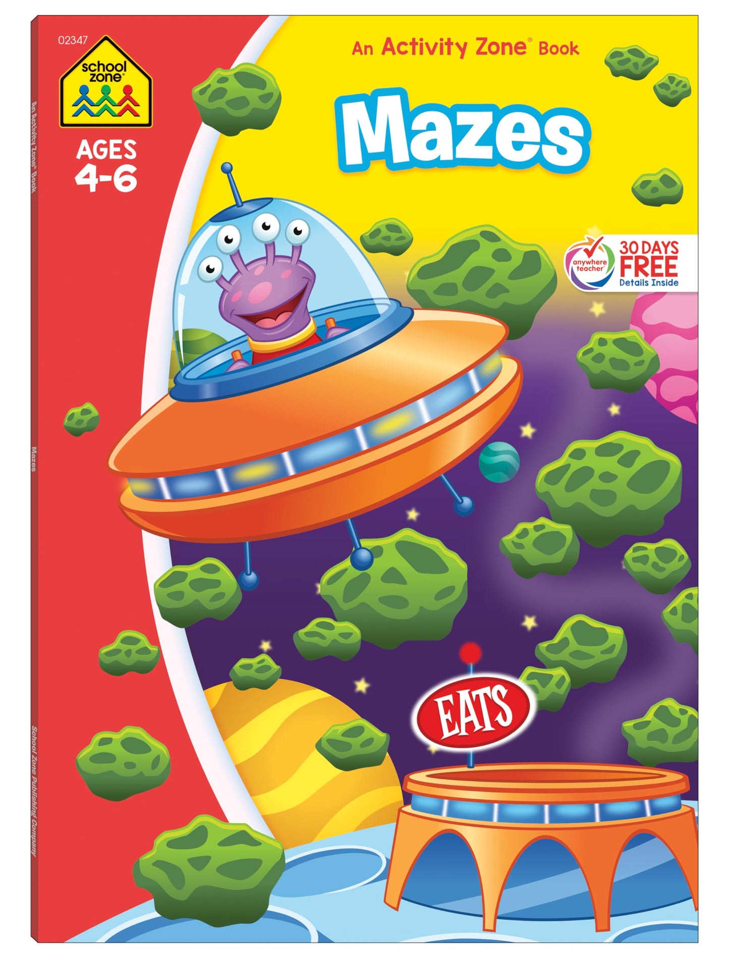 School Zone Mazes Workbook: 64 Pages, Preschool, Kindergarten, 1st Grade, Maze Puzzles, Follow Paths, Problem-Solving, Ages 4-6 (Activity Zone Book Series)