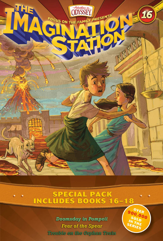 Imagination Station Books 3-Pack: Doomsday in Pompeii / In Fear of the Spear / Trouble on the Orphan Train (AIO Imagination Station Books) - 2996