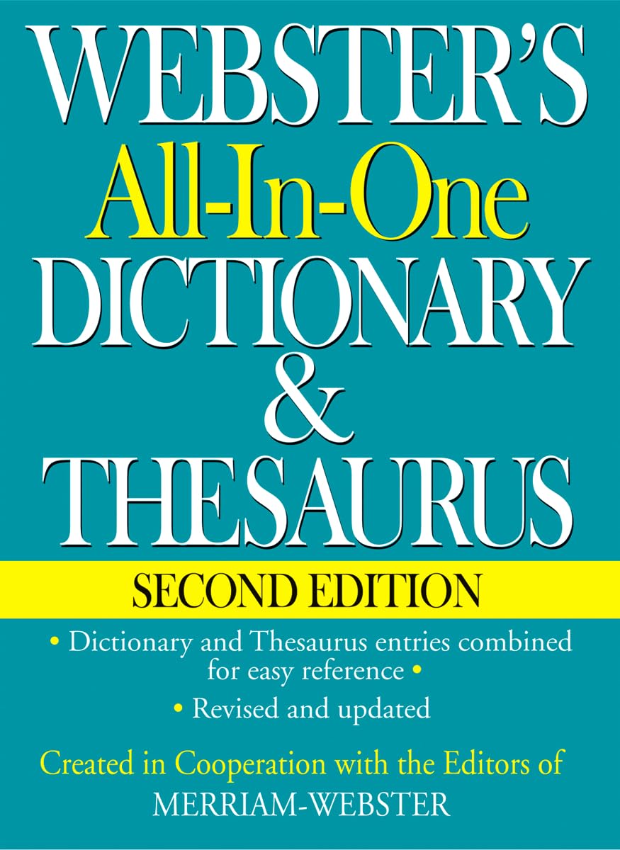 Webster's All-In-One Dictionary & Thesaurus, Second Edition, Newest Edition - 5802