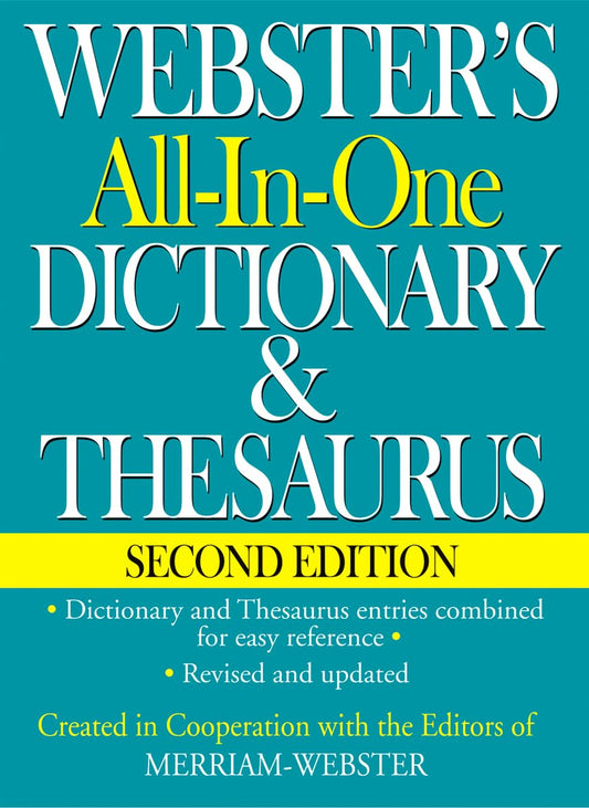 Webster's All-In-One Dictionary & Thesaurus, Second Edition, Newest Edition - 5802