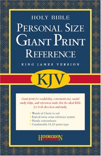 Holy Bible: King James Version, Blue Imitation Leather Personal Size, Giant Print Reference - 4873