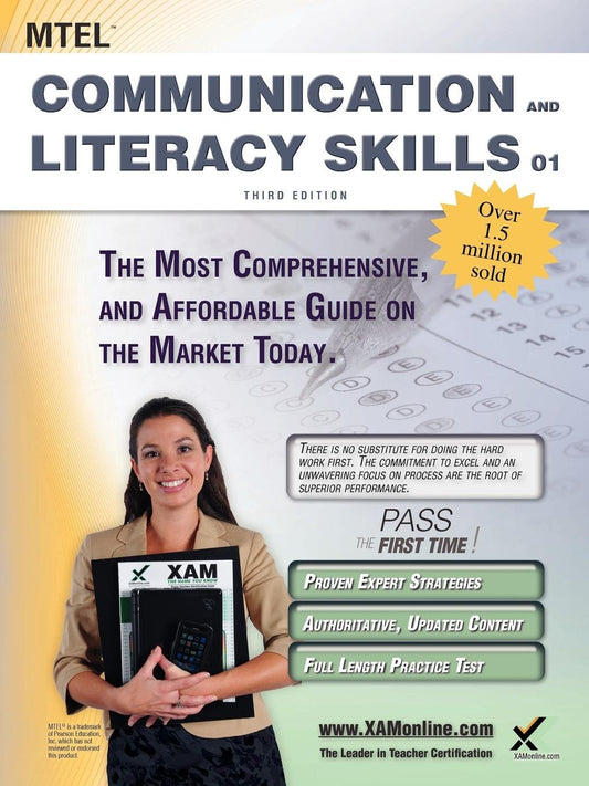 MTEL Communication and Literacy Skills 01 Teacher Certification Study Guide Test Prep - 8756
