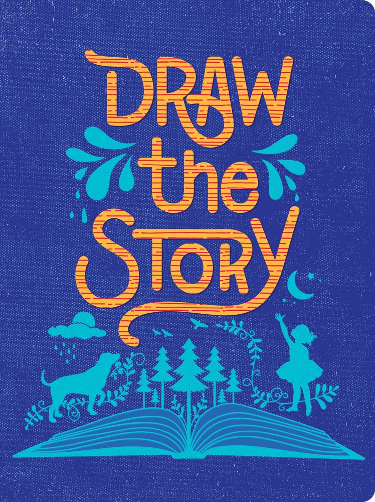 Piccadilly Draw the Story Journal | Guided Sketchbook | Flat-lay Drawing Notebook | Acid & Wood-Free Paper | 200 pages