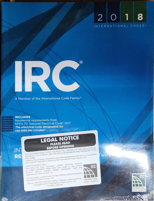 2018 International Residential Code for One- and Two-Family Dwellings (International Code Council Series) - 5666