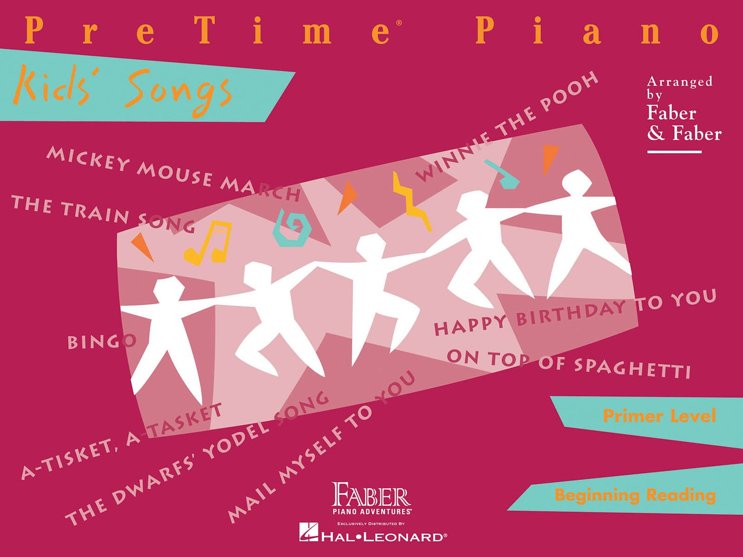 PreTime Piano: Kids Songs - Primer Level | Sheet Music Songbook for Beginner Piano Students | Easy Piano Method Book with Familiar Children’s Songs | Faber Piano Repetroire Book for Kids