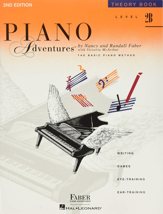 Piano Adventures: Theory Book - Level 2B, 2nd Edition | Beginner Sheet Music Theory Workbook | Learn Chords Rhythm and Scales in C G F | Faber Piano Method Book with Ear Training and Sight Reading