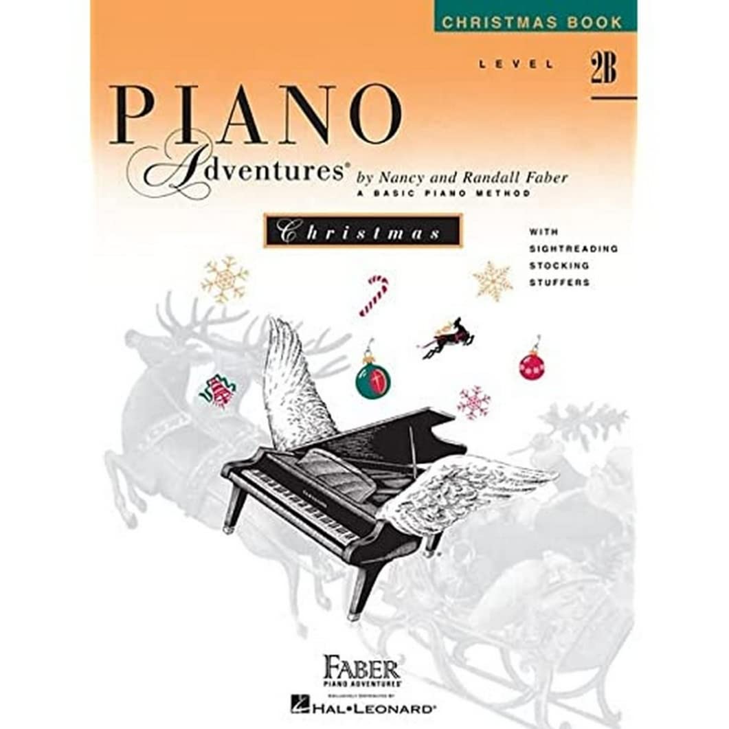 Piano Adventures: Christmas Book – Level 2B | Holiday Piano Sheet Music for Late Elementary | Easy Carols and Duets for Kids | Faber Piano Songbook for Beginners and Young Piano Students