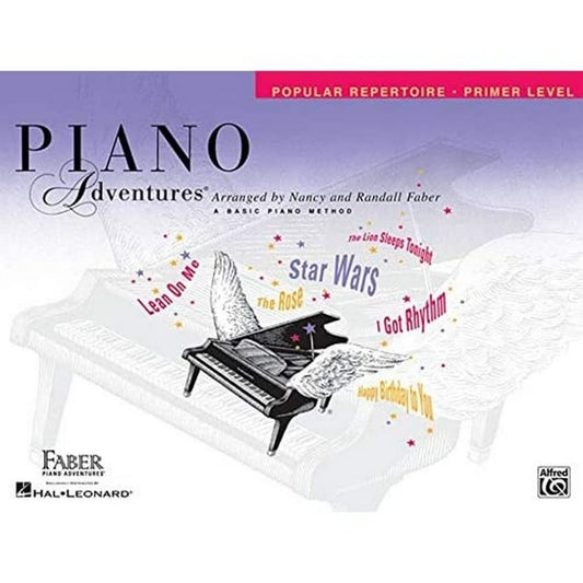 Piano Adventures: Popular Repertoire - Primer Level | Beginner Piano Sheet Music for Kids and Students | Easy Songbook with Famous Songs and Activities | Faber Piano Method Book for Early Learners