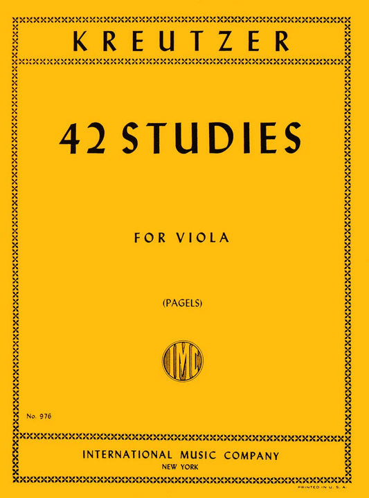 INT976 - Kreutzer - 42 Studies For Viola