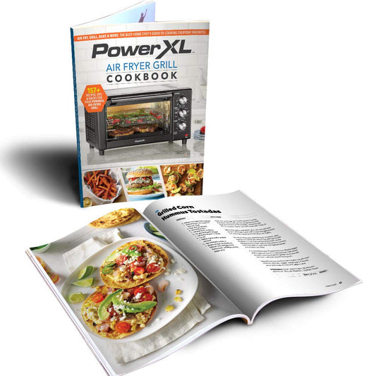 PowerXL Air Fryer Grill Cookbook for Beginners, Air Fry, Grill, Bake & More, Over 157 Recipes, Tips & Air Frying Hacks, Full Nutritional Information, USA-Printed, 9 x 7 Inch, Premium Edition - 8801