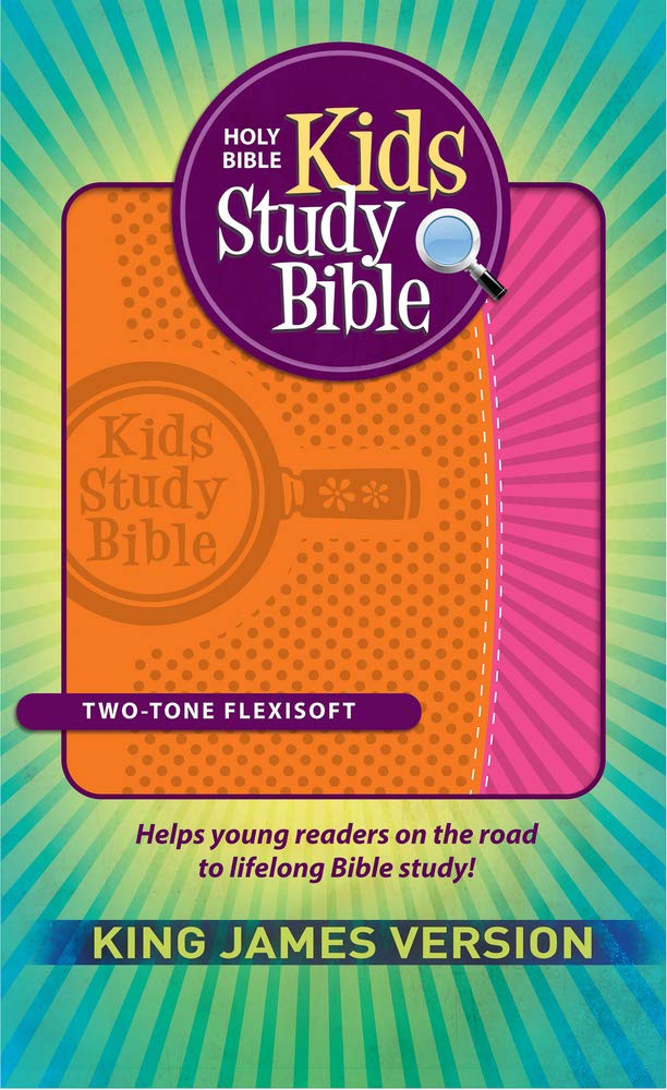 KJV Kids Study Bible, Orange/Pink, Flexisoft (Imitation Leather)