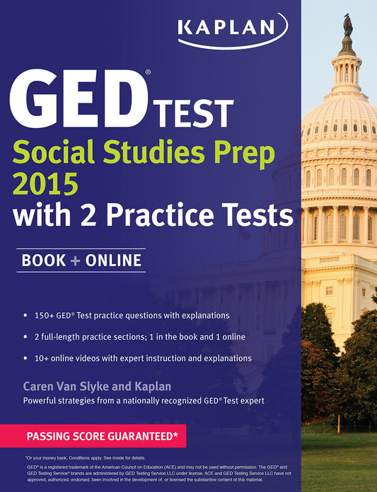 Kaplan GED Test Social Studies Prep 2015: Book + Online (Kaplan Test Prep)