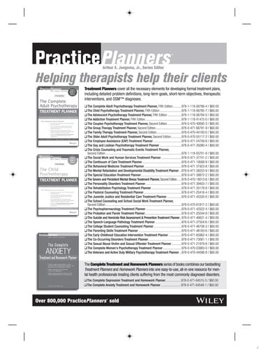 The Complete Adult Psychotherapy Treatment Planner Includes DSM-5 Updates