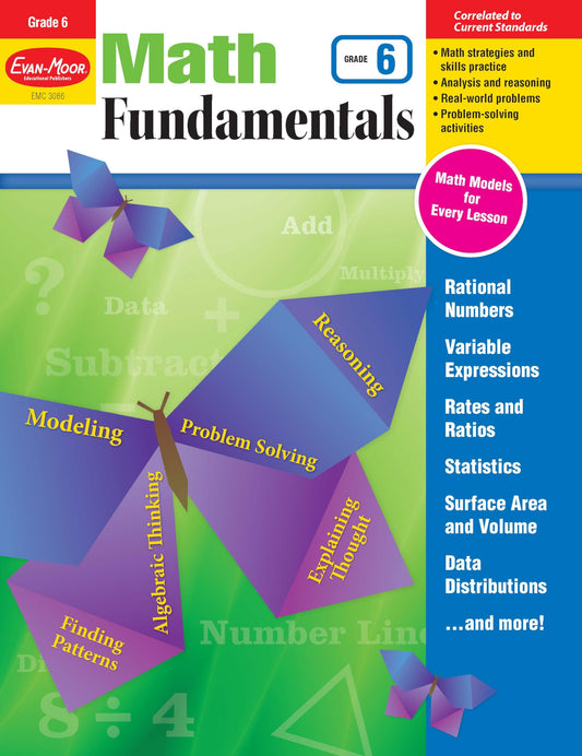 Evan-Moor Math Fundamentals Workbook, Grade 6 - 2551
