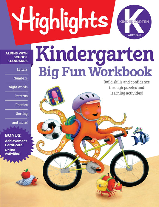Kindergarten Big Fun Workbook: Kindergarten Workbook With Learning Activities for School Prep and Readiness, Kindergarten Activity Book for Ages 5-6 (Highlights Big Fun Activity Workbooks) - 3078