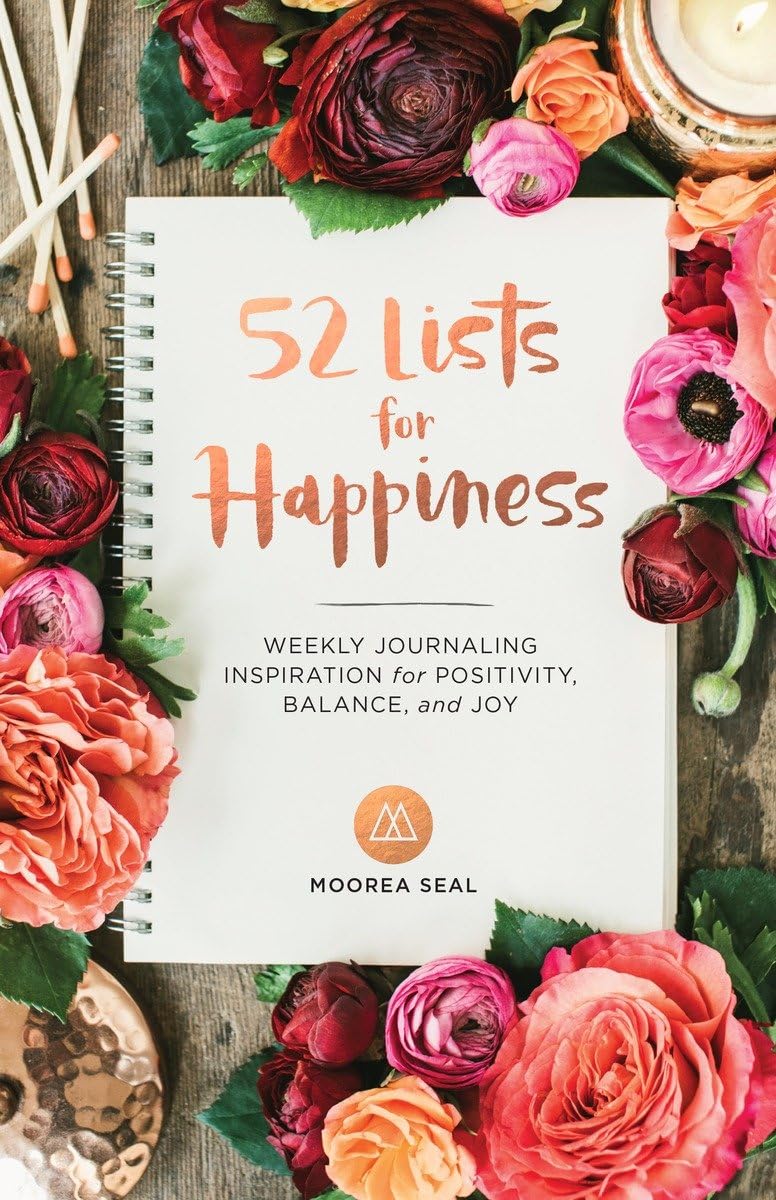 52 Lists for Happiness: Weekly Journaling Inspiration for Positivity, Balance, and Joy (A Guided Self -Love Journal with Prompts, Photos, and Illustrations) - 4119