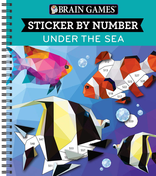Brain Games - Sticker by Number: Under the Sea (28 Images to Sticker) - 892