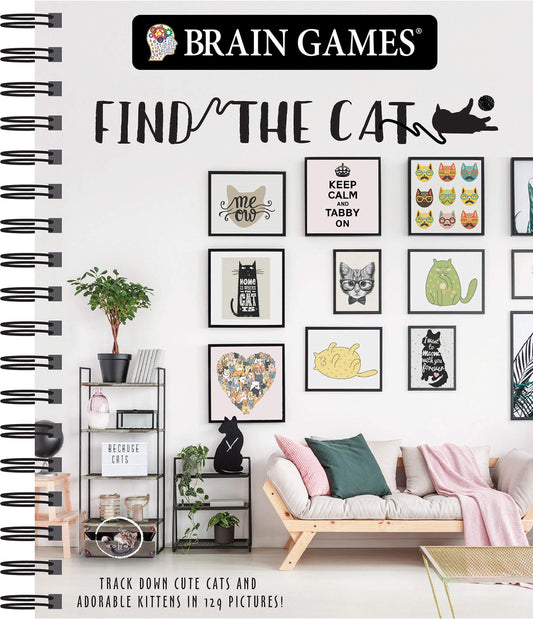 Brain Games - Find the Cat: Track Down Cute Cats and Adorable Kittens in 129 Pictures (Volume 1) (Brain Games - Picture Puzzles) - 4669