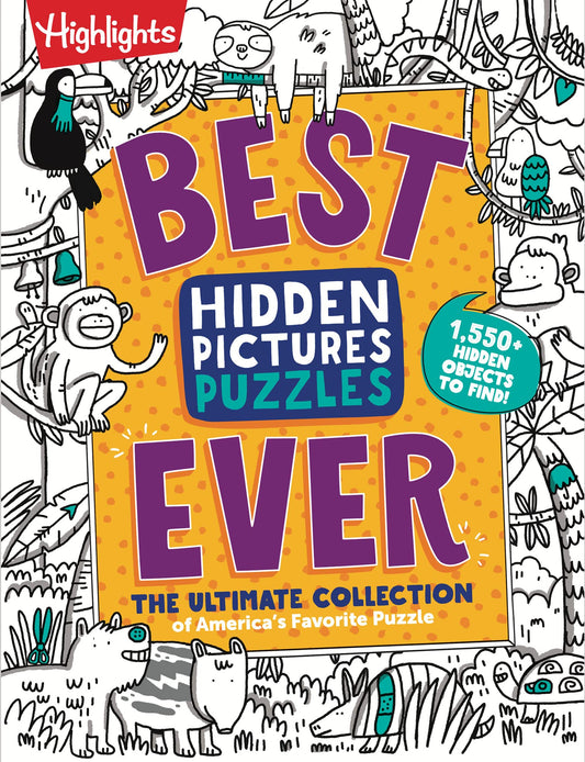 Best Hidden Pictures Puzzles EVER: 144-Page Puzzle Book with Over 1,500 Hidden Objects, Classic Search-and-Find Puzzles and Travel Activities for Kids Ages 6 and Up (Highlights Hidden Pictures) - 8735