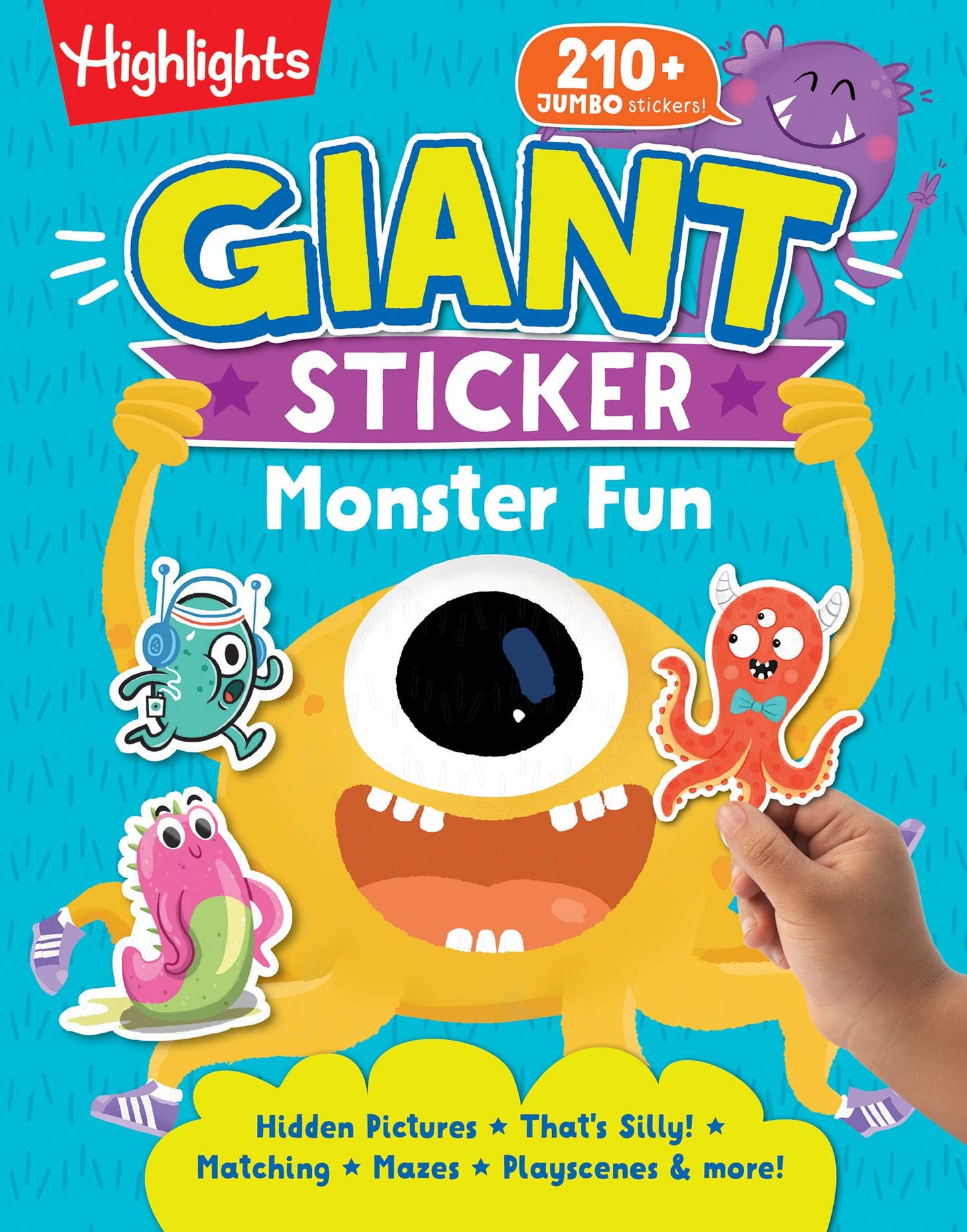 Giant Sticker Monster Fun: Hours of Giant Sticker Fun for Young Puzzlers 3 and Up, Halloween Mazes, Puzzles and Activities in this 64-Page Monster Book - 6004