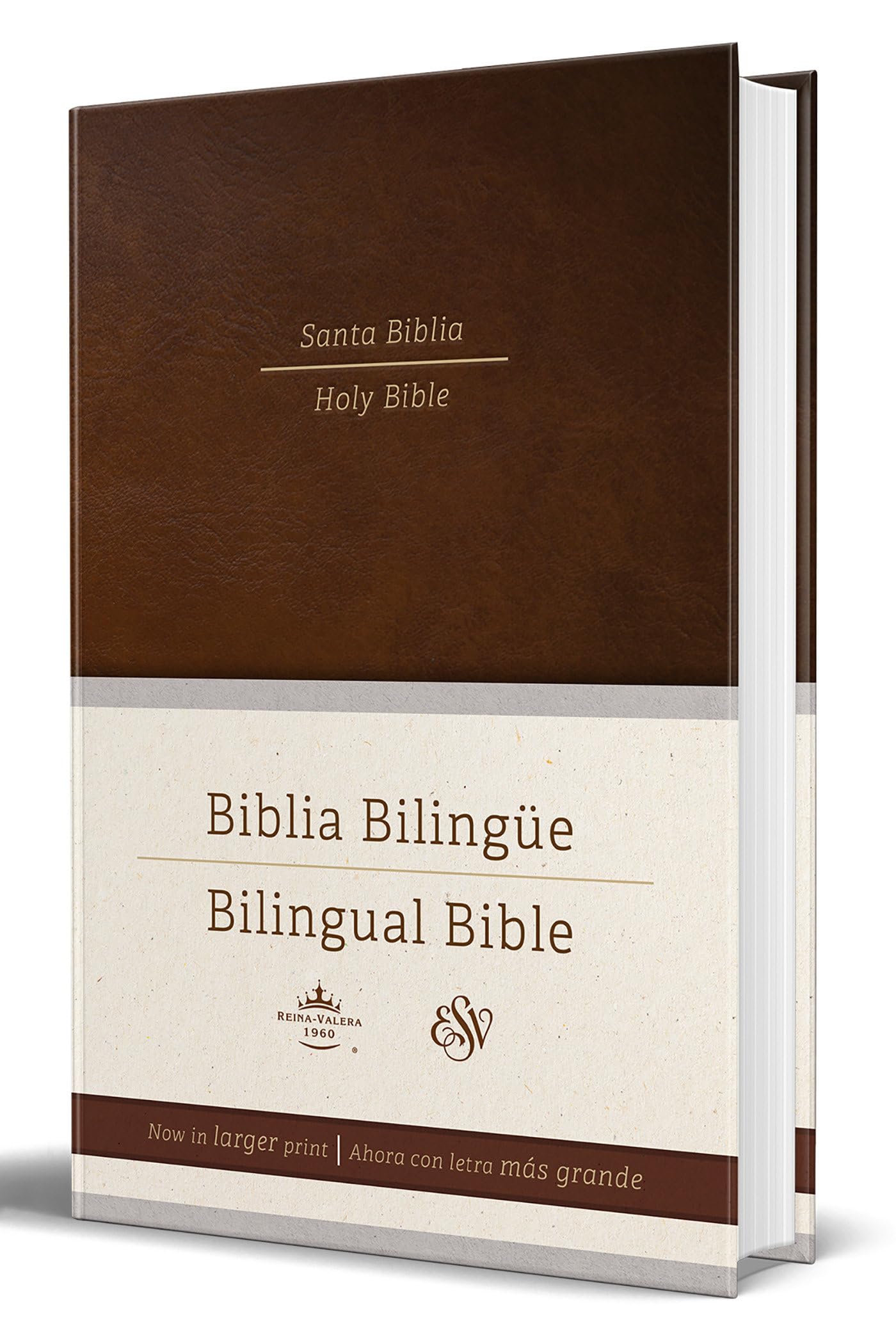 Biblia Bilingüe Reina Valera 1960/ ESV Spanish/English Parallel Bible (English and Spanish Edition): Brown Hardcover