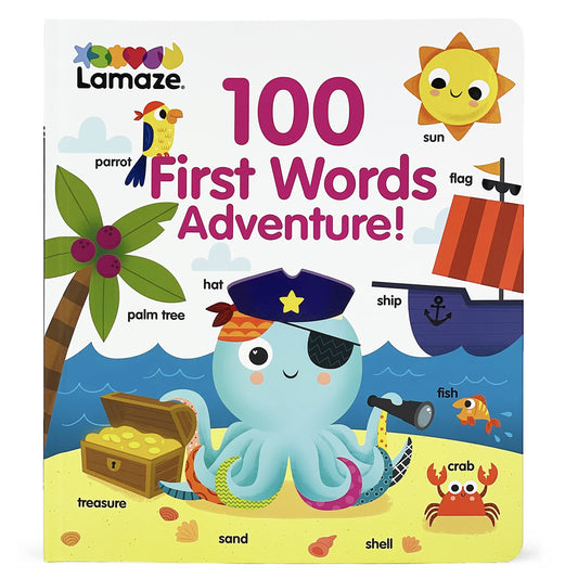 Lamaze 100 First Words Adventure! More Than 100 Words to Spark Curious Young Toddler Minds (Lamaze 100 Firsts Children's Interactive Board Book) - 2835