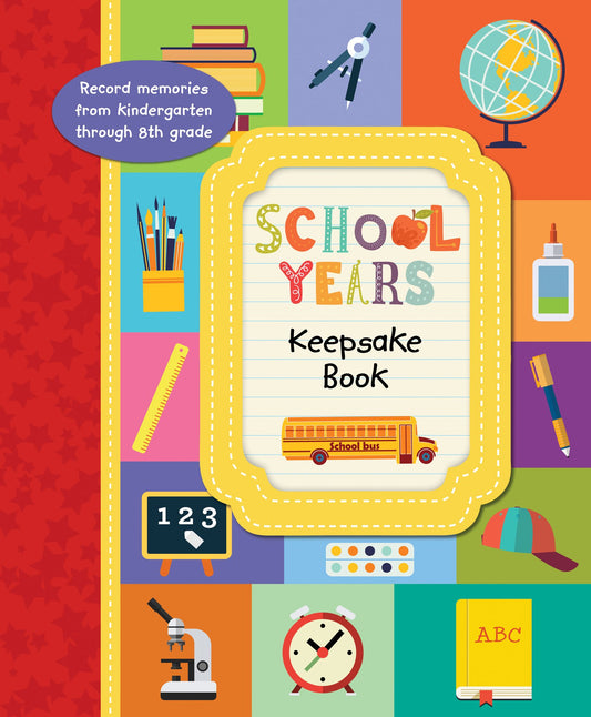 School Years Keepsake Book (Photo Frame Cover): Kindergarten Through 8th Grade with Fill-In Prompts & Photo Spaces | Memory Book Gift for Kids, Students, Parents & Grandparents