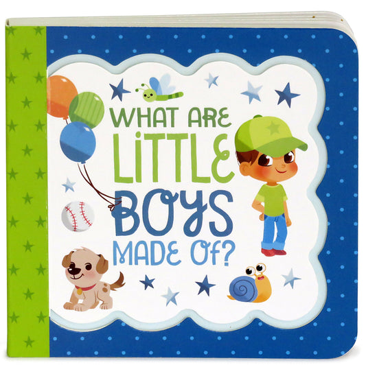 What Are Little Boys Made Of: Little Bird Greetings, Greeting Card Board Book with Personalization Flap, Gifts for Birthday, Baby Showers and More - 3253