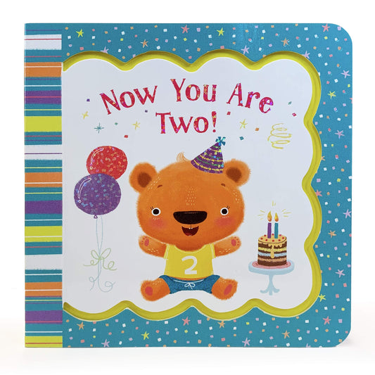Now You Are Two: Little Bird Greetings, Greeting Card Board Book with Personalization Flap, 2nd Birthday Gifts for Two Year Olds - 6062