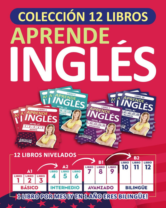 Aprende Inglés: Colección de 12 libros / Learn English: 12-book Collection (Spanish Edition): Desde básico (A1) a avanzado (B2), para dominar cualquier situación - 1123