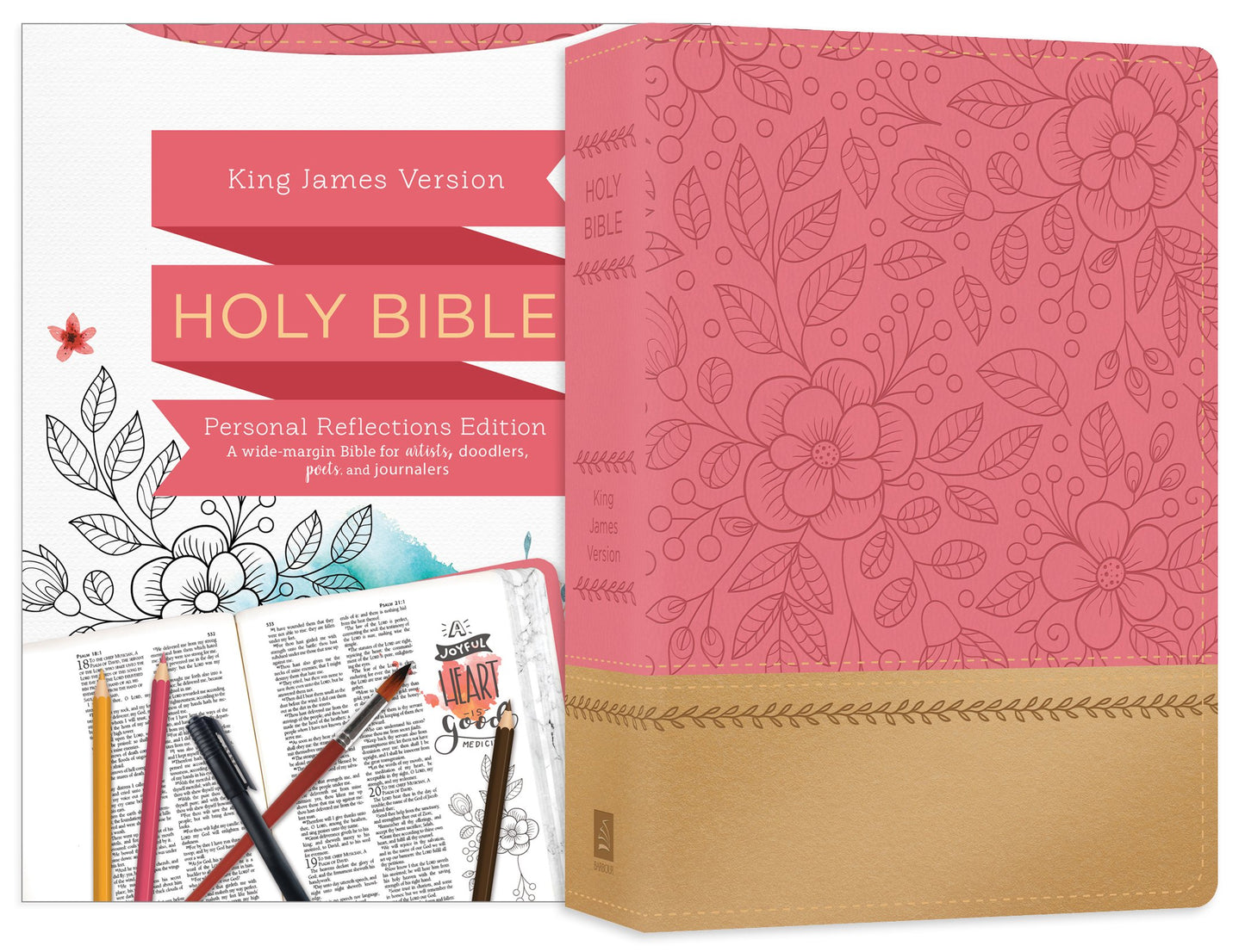 Holy Bible: Personal Reflections KJV Bible, Rosegold Bloom