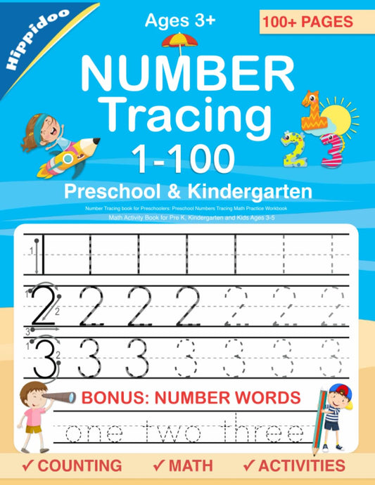 Number Tracing book for Preschoolers: Preschool Numbers Tracing Math Practice Workbook: Math Activity Book for Pre K, Kindergarten and Kids Ages 3-5 - 7946