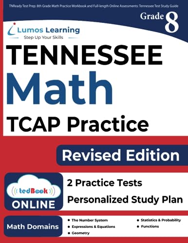 TNReady Test Prep: 8th Grade Math Practice Workbook and Full-length Online Assessments: Tennessee Test Study Guide - 4810