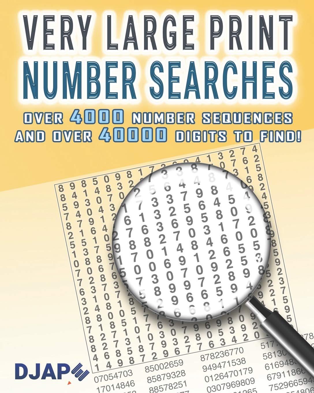 Very Large Print Number Searches: Over 4000 number sequences and over 40000 digits to find! (Number Searches Books) - 7339