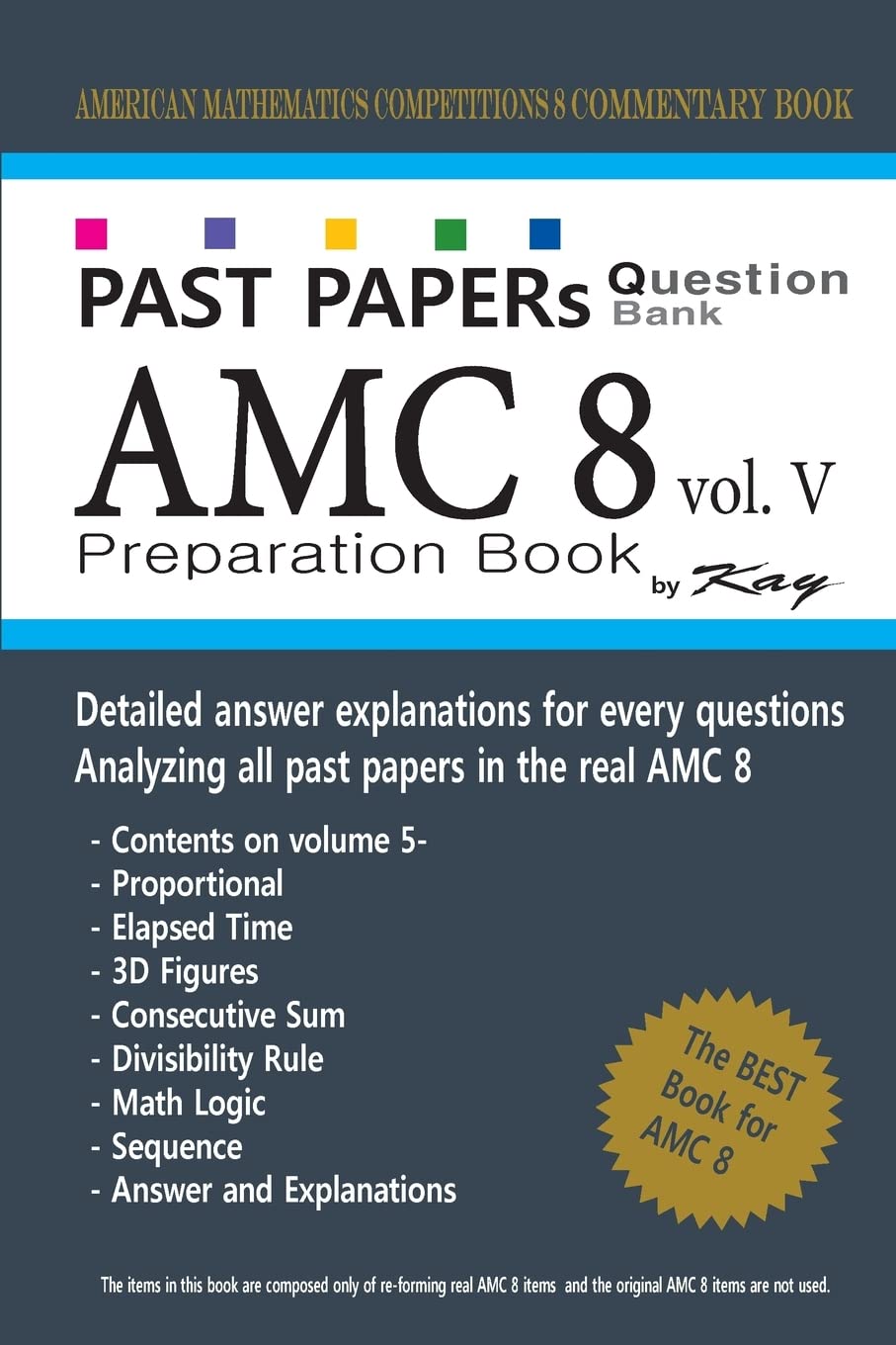 Past Papers Question Bank AMC8 [volume 5]: amc8 math preparation book - 3530