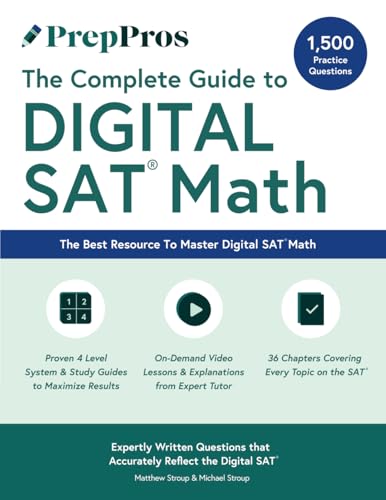 PrepPros: The Complete Guide To Digital SAT Math: The Best SAT Math Book For Students Seeking A Perfect Score - 3369