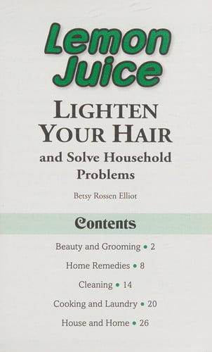 Lemon Juice Lighten Your Hair, and Solve Household Problems