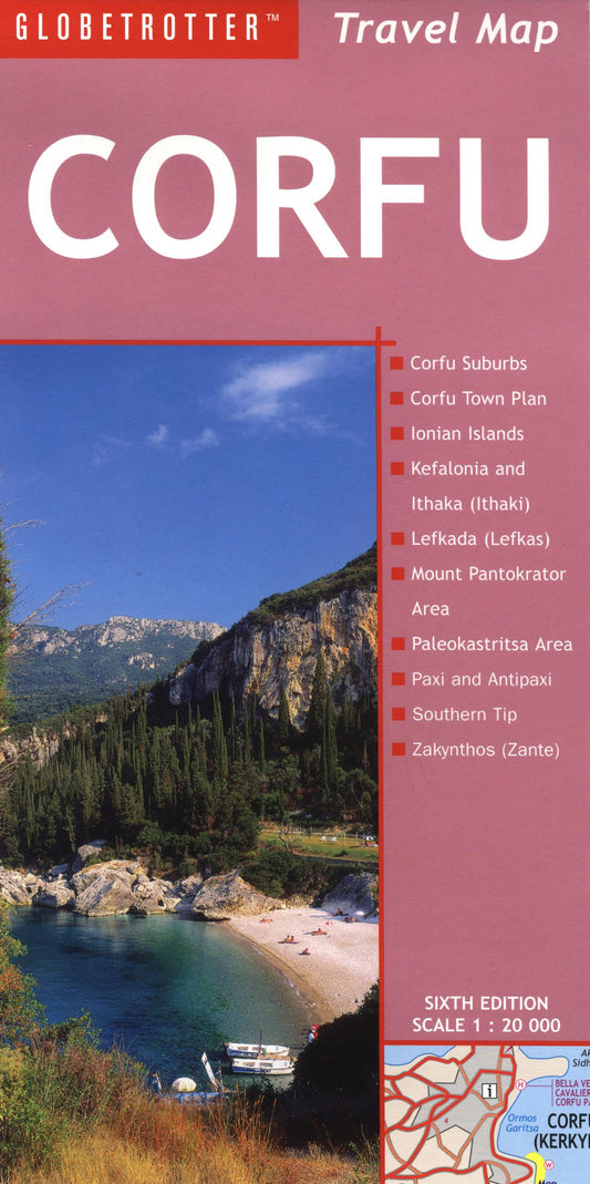 Corfu Travel Map (Globetrotter Maps) - 2664
