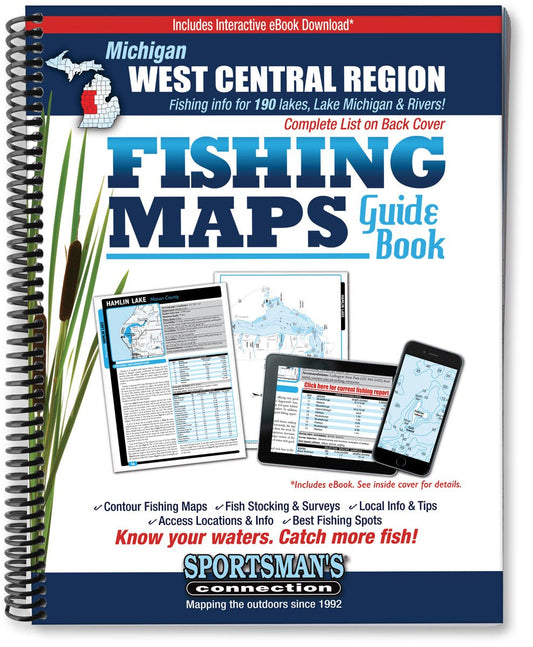 West Central Michigan Fishing Map Guide (Sportsman's Connection)