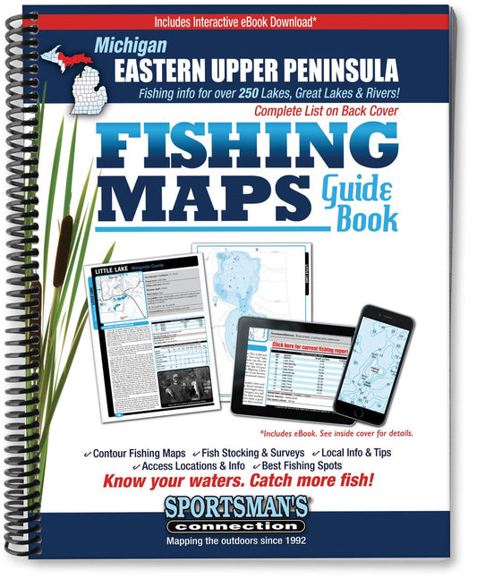 Eastern Upper Peninsula Michigan Fishing Map Guide (Sportsman's Connection)
