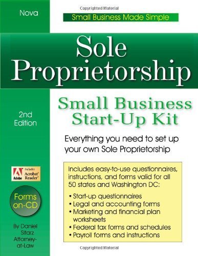 Sole Proprietorship: Small Business Start-up Kit